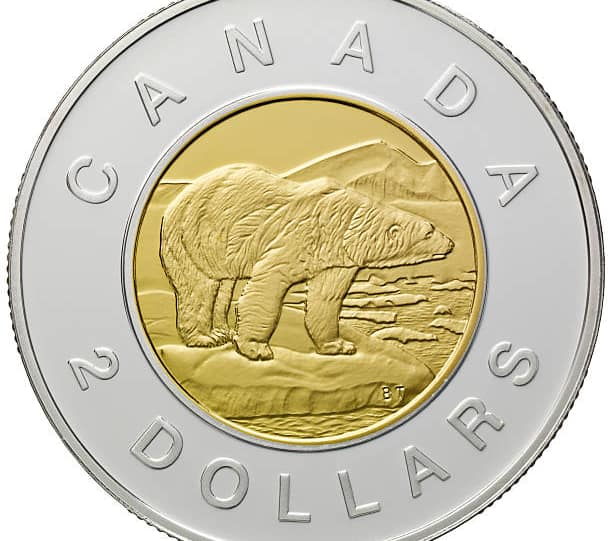 Canadian "Toonie" two dollars coin, front side