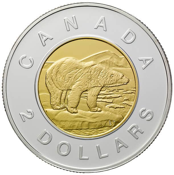 Canadian "Toonie" two dollars coin, front side