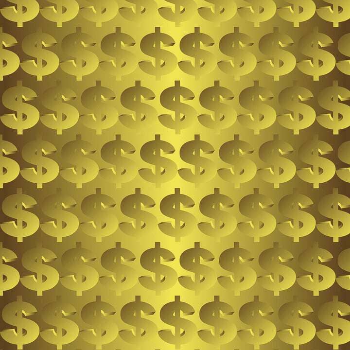 yellow dollar signs on a yellow background