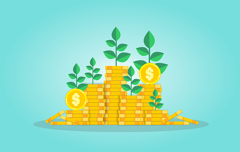 plants growing on money, meaning investing is coming to fruition